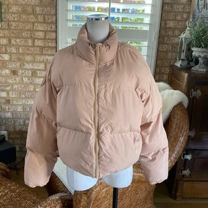 FABLETICS CROP PUFFER JACKET ATHLEISURE LARGE